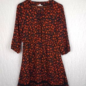 Jack by BB Dakota Mini Dress Large Black/Orange #A7